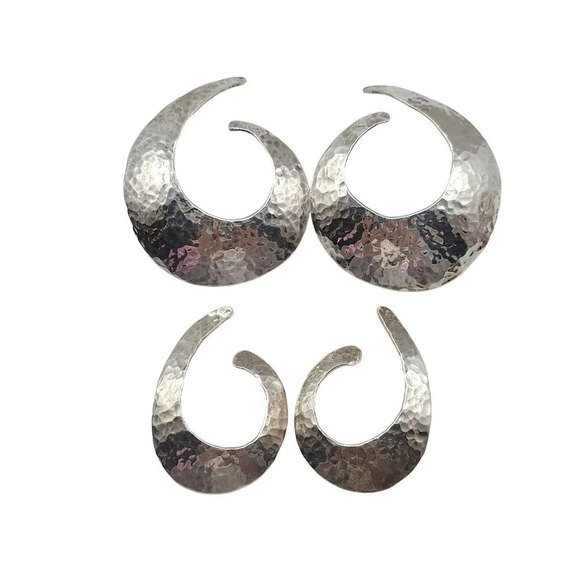 Bettina Sterling Silver Hammered Jewelry Pieces Craftable - Picture 1 of 6